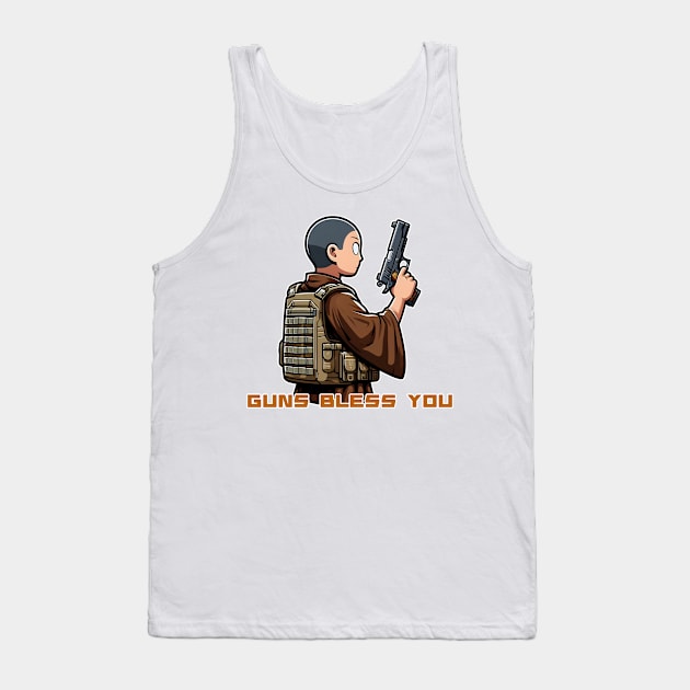 Gun Bless You Tank Top by Rawlifegraphic